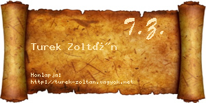 Turek Zoltán névjegykártya