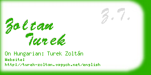 zoltan turek business card